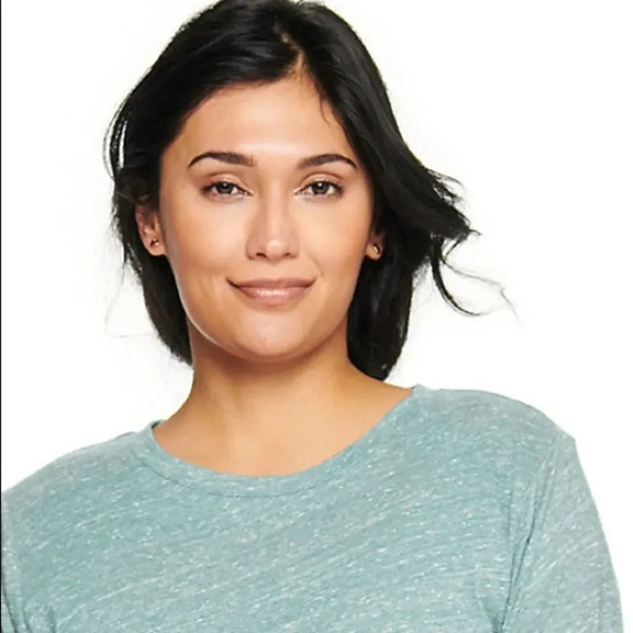 Long Sleeve Crewneck Tee Mint Blue Large - Picture 3 of 10